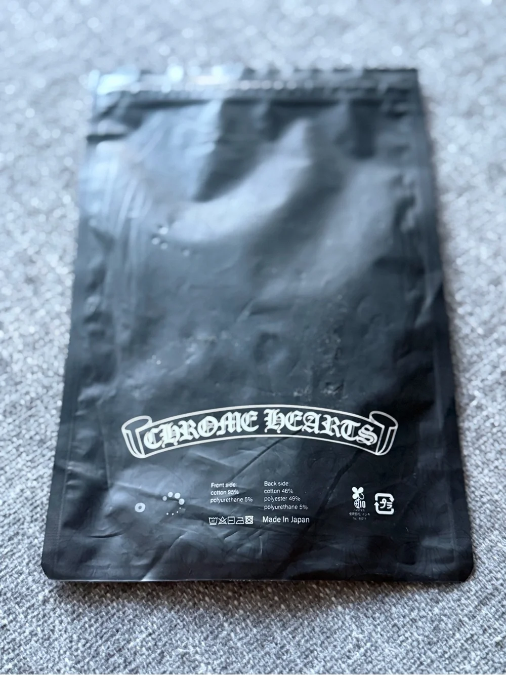 Chrome Hearts Black Cotton Face Mask with Logo Strap